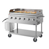48 in. Commercial Outdoor Propane Gas Grill with Griddle, ETL Listed in Stainless-Steel (CGKIT4-48G)